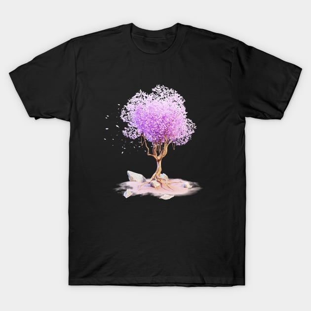 Purple Tree T-Shirt by gerbful